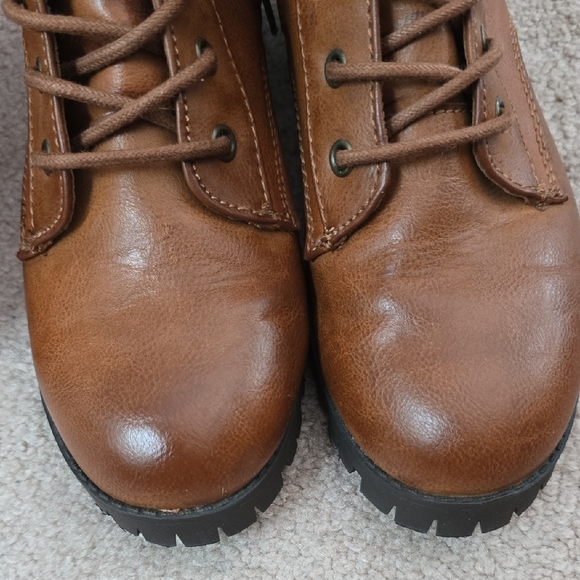 SO Brown Lace-Up Ankle Boots - Size 8 - Picture 3 of 12
